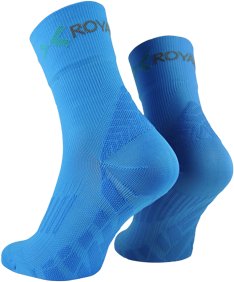 Royal Bay Sportovní ponožky HIGH-CUT - neonově modré, velikost 45-47