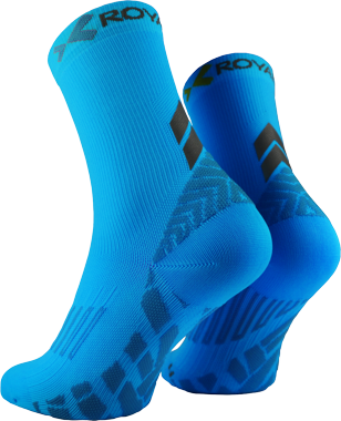 ROYAL BAY Sportovní ponožky Super high-cut 2.0 - Modrá neon/45-47