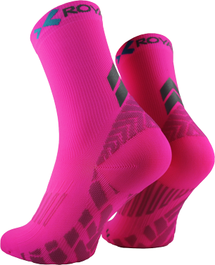 ROYAL BAY Sportovní ponožky Super high-cut 2.0 - Růžová neon/45-47