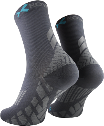 ROYAL BAY Sportovní ponožky Super high-cut 2.0 - Šedá/45-47