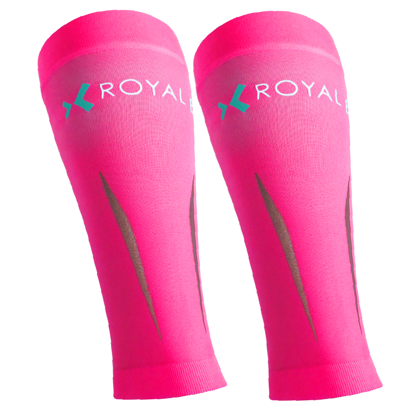 ROYAL BAY Motion - Kompresní lýtkové návleky - Růžová neon/XS