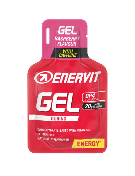 Levně ENERVIT Gel s kofeinem malina 25 ml