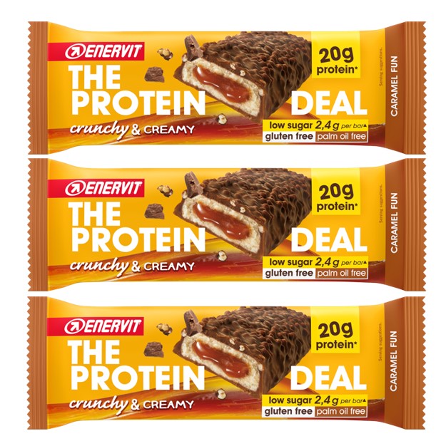 ENERVIT Protein Deal - trojbalení - karamel