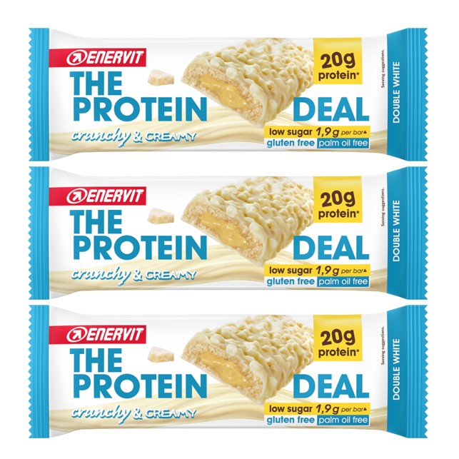 ENERVIT Protein Deal - trojbalení - bílá čokoláda